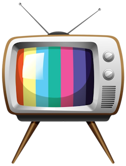 Old TV with test pattern